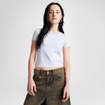 Converse Cropped Kadın Mor T-Shirt - 456-Mor