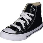 Converse-Gençlik Chuck Taylor All Star Hi, Spor ayakkabı bassi Unisex Bambino, Siyah, 28 AB
