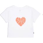 Converse Heart Slim Fit Kadın Beyaz T-Shirt - XL - Beyaz - Beyaz - Beyaz
