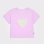 Converse Heart Slim Fit Kadın Lila T-Shirt - XL - Mor