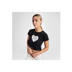 converse Heart Slim Fit Kadın Siyah T-shirt