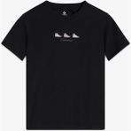 Converse High Tops Kadın Nakışlı Siyah T-Shirt - 001-Siyah - XS