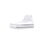 Converse Kadın Chuck Taylor All Star Lift Yüksek Top Spor Ayakkabı, Beyaz Siyah Beyaz, 46 EU