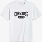 Converse Retro Logo Erkek Beyaz T-Shirt - 102-Beyaz