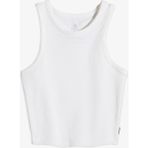 Converse Ribbed Knit Kadın Beyaz T-SHIRT.102 - M - 102-Beyaz