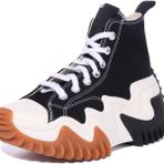 Converse Run Star Motion Hi Sneakers Kadın Siyah Spor Ayakkabı, Siyah, 6 Women/4.5 Men
