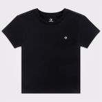 Converse Slim Fit Kadın Siyah T-Shirt - 001-Siyah