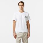 Converse Spray Paint Baskılı Erkek Beyaz T-Shirt - 102-Beyaz