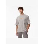 Converse Star Chevron Baskılı Erkek Oversize Fit Gri T-Shirt