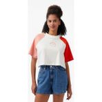 Converse Star Chevron Baskılı Kadın Krem T-Shirt - 286-Krem - 2XL