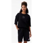 Converse Star Chevron Baskılı Oversize Fit Kadın Siyah T-Shirt - XS - 001-Siyah