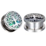 COOEAR Kulaklar Piercing Cadılar Bayramı Balkabağı Tarzı Sahte Opal Kulak Tıkaçları ve Tüneller için Vidalı Geri Göstergeler., S8394g, 1"(25mm)