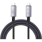 Coofbe 1Mt Usb 4.0 240W Thunderbolt Type-C To Type-C Şarj, Data 8K 60Hz Görüntü Aktarım Kablosu