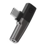 Coofbe 30W Hızlı Şarj Type-C To 3.5 mm Kulaklık Dönüştürücü Çevirici Şarj Kulaklık Adaptörü Type-C To 3.5mm - Siyah