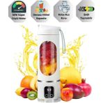 Coofbe 50W 450ML Kişisel Şarjlı Blender Buz Kırıcı Taşınabilir Smoothies Blender Meyve Sıkacağı Çelik Bıcaklı - Mavi - Beyaz