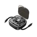 Coofbe 7İn1 Makaralı 60W Type-C Şarj Kablosu Ve Type-C To Usb Lightning Dönüştürücü Seyahat Şarj Kablosu