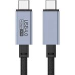Coofbe Jasoz 2mt E-Marker Çip Thunderbolt Usb4.0 Pd 240W Şarj Kablosu 8k 60hZ Görüntü Aktarım 40GBPS - Gri