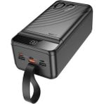 Coofbe LED Işıklı Ultra Hızlı Dev 22.5W+PD20W 60.000 mAh Şarj Akım Korumalı Siyah Powerbank