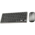 Coofbe Premium 2.4g Kablosuz Bluetooth Klavye Mouse Seti Şarj Edilebilir Telefon Tablet Laptop Klavye Seti - Beyaz-Mavi - Mavi - Beyaz