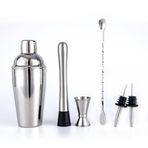 Coofbe Profesyonel Paslanmaz Çelik 750ML 6 Parça Kokteyl Seti Kokteyl Hazırlama Bar Shaker Seti