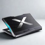 Coofbe Yükseklik Ayarlı LED Işıklı Turbo 6 Fanlı Notebook Laptop Soğutucu Notebook Laptop Standı - Siyah