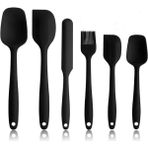 Cook Case Servis Spatula Seti Silikon 6'lı Siyah