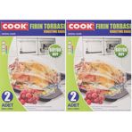 Cook Fırın Torbası, Büyük Boy 45 cm x 50 cm (2 Adet/Kutu içi) 2li paket