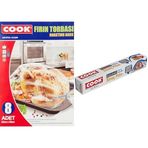 Cook Fırın Torbası Standart Boy 25 x 38 cm (8 Adet/Kutu içi) ve Cook Kesimli Streç Film 30 cm x 50 m