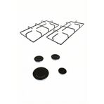COOK-LAB 2 (İki) Ad Kumtel/Luxell Ankastre Set Üstü Ocak Izgarası 45,5x22,5x4,5cm ve 8 Parça Bek Kapak Seti