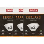COOK Premium Filtre Kahve Kağıdı - Ebat 2 (3 Paket 240 Adet)