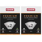 COOK Premium Filtre Kahve Kağıdı - Ebat 2, 80 adet (2 paketi)