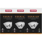 Cook Premium Filtre Kahve Kağıdı Ebat 4 (3 Paket 240 Adet) - Kağıt Filtre