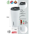 Cooker 0,40 Ml Çift Kat Paslanmaz Çelik Termos (Çay Kahve Piknik Kamp Outdoor Ofis Otel Kafe Okul)-Beyaz