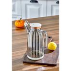 Cooker 1.1 Litre Borosilikat Cam Yağlık ve Sirkelik Zeytinyağ Şişesi - Gümüş - 1,1 L