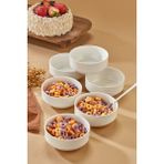 Cooker 12 cm Embos Porselen Kase,sunumluk,çerezlik,drajelik,kahvaltılık - 6 Adet