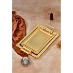Cooker 2'Li Metal Dikdörtgen Gold Sunum Tepsisi 49X32 Cm Ve 40X25 Cm Ckr3344