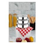 Cooker 3 Lü Saklama Kabı Çelik 16-18-20 Cm Ckr3143