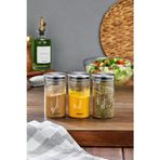 Cooker 3'Lü 300 Ml Metal Kapaklı Borosilikat Cam Kavanoz Seti Ckr3893