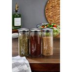 Cooker 3'lü 400 Ml Metal Kapaklı Borosilikat Cam Kavanoz Seti Ckr3892 Gümüş