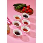 Cooker 6'Lı Beyaz Porselen Reçellik Seti 8.3x7.7 Cm