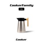 Cooker Bamboopour 1.5 Litre Paslanmaz Çelik Bambu Saplı Çelik Termos Ckr2090