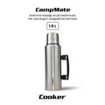 Cooker CKR2084 1.5 Litre Çift Katlı Paslanmaz Çelik Termos 24 Saat Sıcak, 48 Saat Soğuk, 72 Saat Buzlu Kamp Seyahat