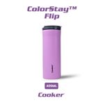 Cooker ColorStay Flip 304 Paslanmaz Çelik 400 ml Termos, Pembe, 6 Saat Sıcak Soğuk Tutma
