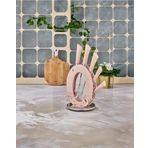 Cooker Lüx Bıçak Seti - Stantlı Bıçak Takımı - 6 Parça Pembe