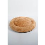 Cookie Pet 60 cm Hardal Sherpa Polar Yıkanabilir Yuvarlak Köpek Kedi Yatağı