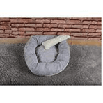 Cookie Pet 60 x 60 cm Gri Sherpa Polar Yıkanabilir Yuvarlak Köpek Kedi Yatağı