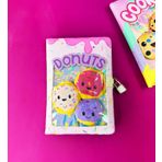 Cookies - Donut Peluş Kapaklı Kilitli Defter