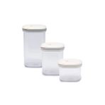 Cooknkeep Pull Box Kavanoz Saklama Kabı Seti Bulut - 3 Parça Beyaz