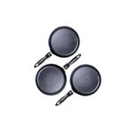 Cooknkeep Siyah Inci Krep Tavası 3’Lü Set Siyah 26 Cm