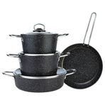 Cookplus Biogranit Panama 7 Parça Siyah Tencere Seti